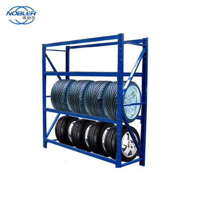 Powder Coating Metal Tire Stacking Rack System Detachable For Forklift